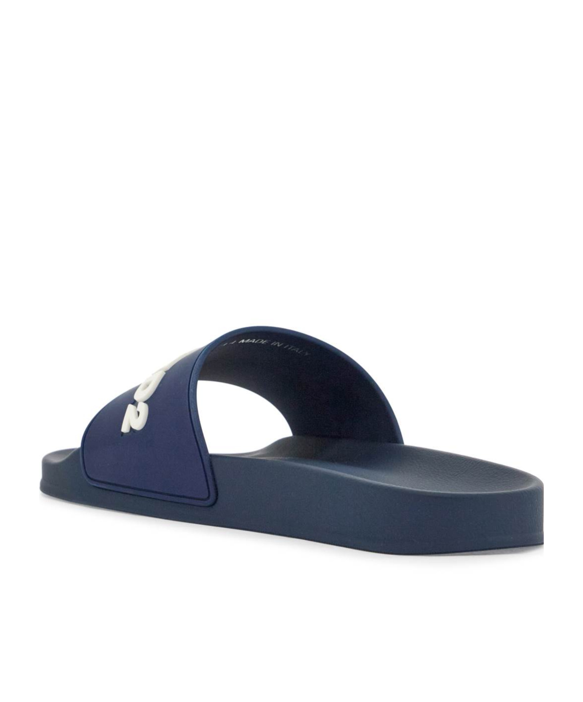 Shop Dsquared2 Logo-embossed Slides In Blue