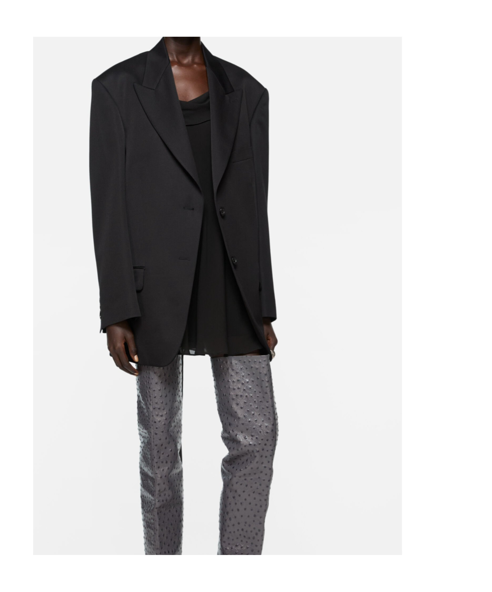 Acne Studios High-neck Zip-up Jacket In Black