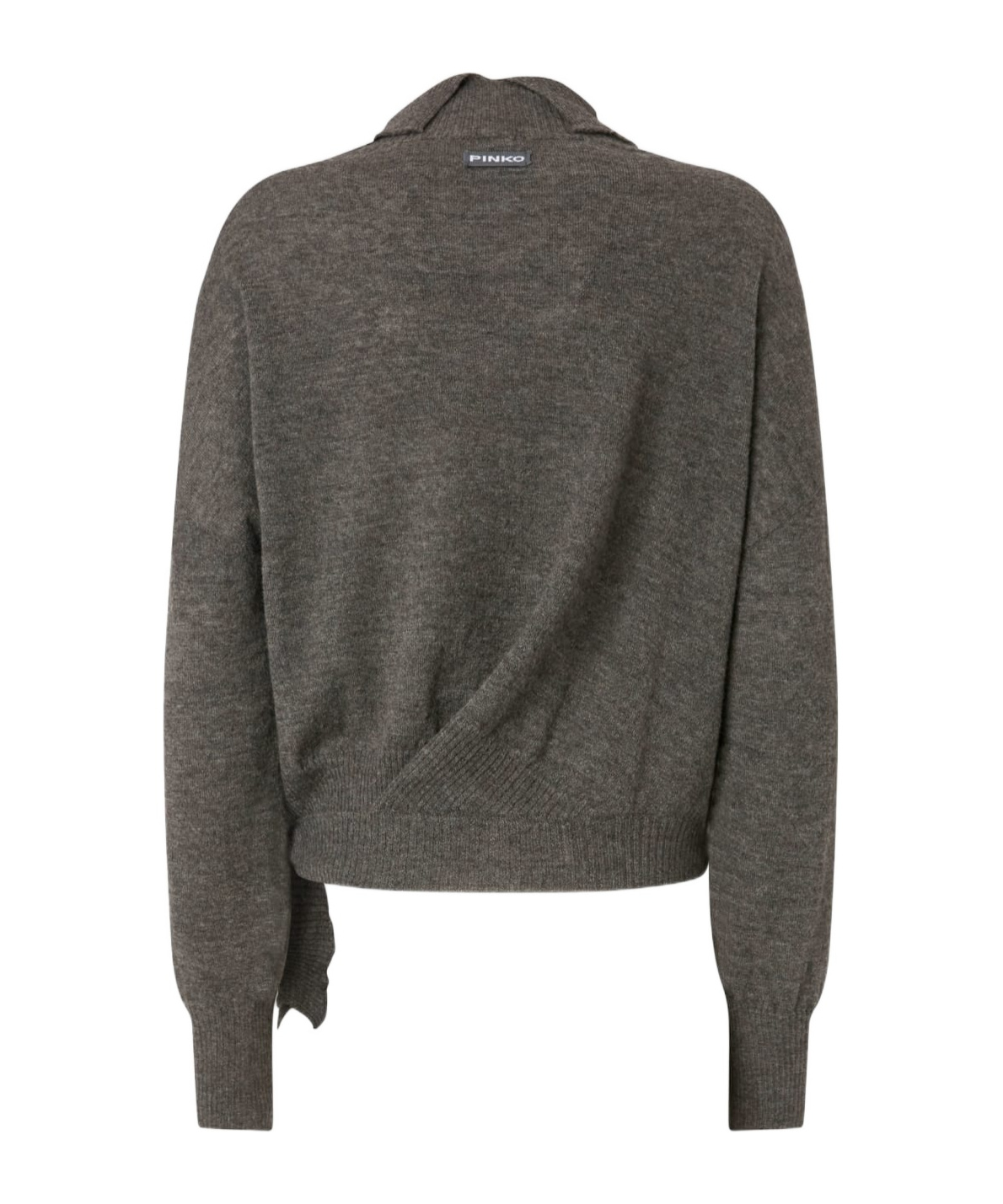 Pinko Knit Polo-neck Sweater In Gray