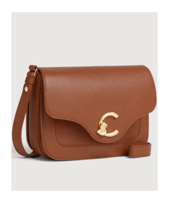 Coccinelle C-me Flap Cross Body Bag In Brown