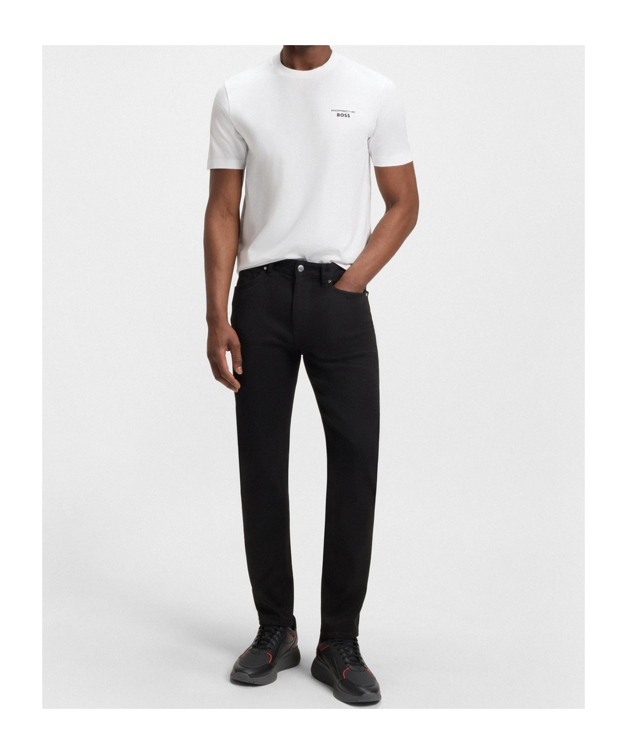Hugo Boss Porsche X Mercerized-cotton T-shirt With Targa Artwork
