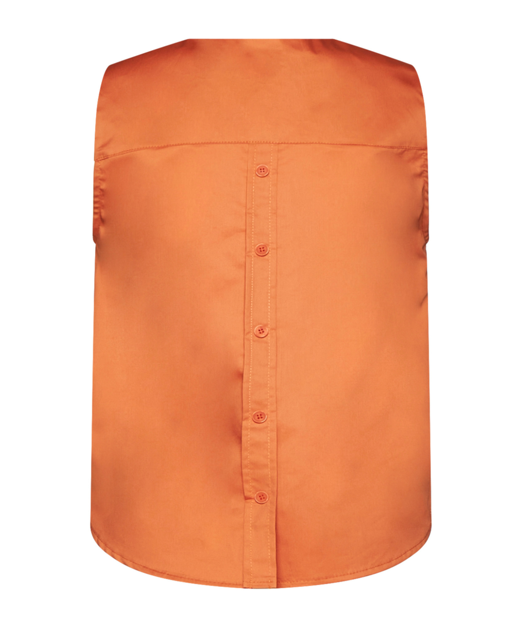 Kaos Button-back Sleeveless Blouse In Orange