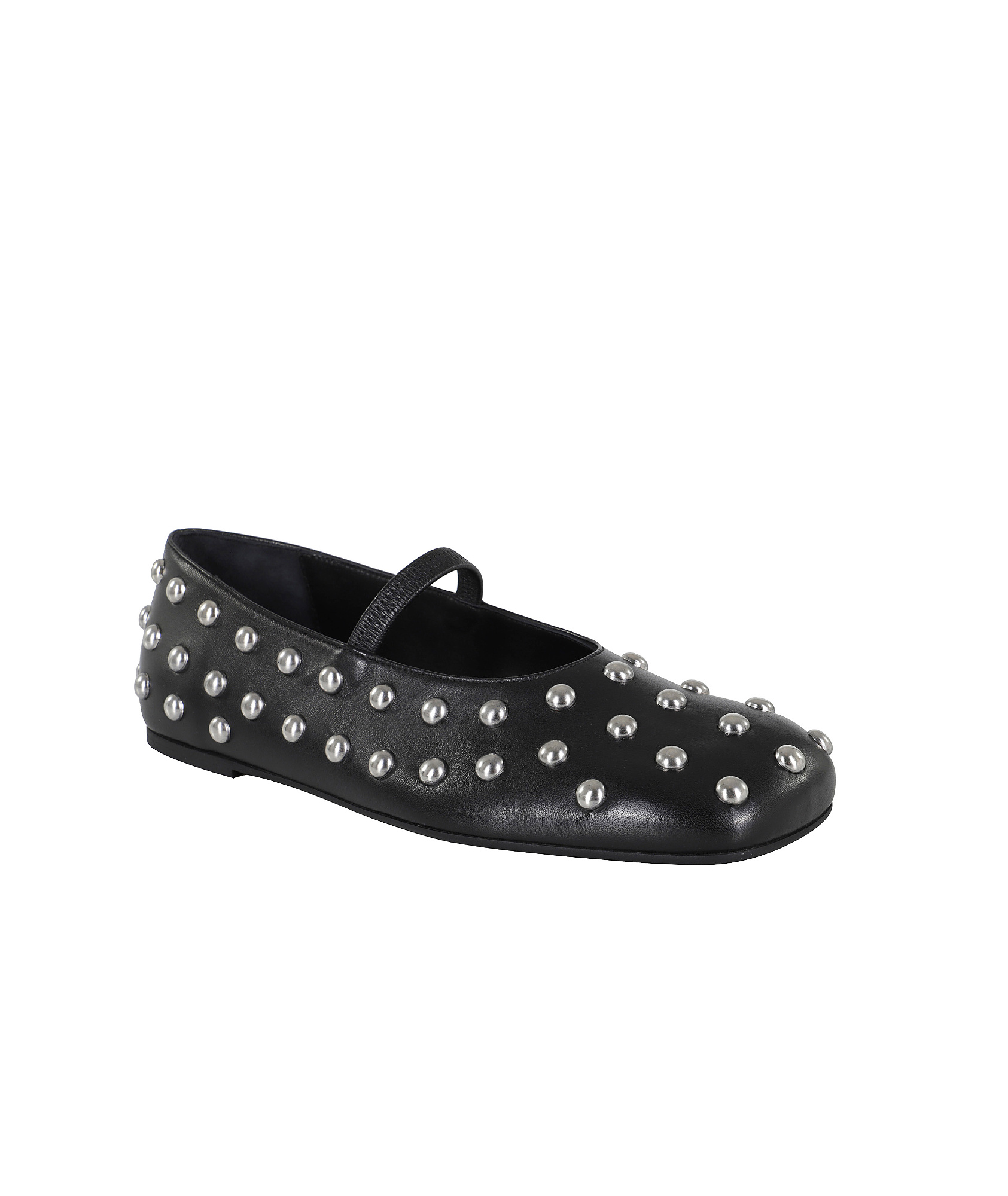 Erika Cavallini Square-toed Ballet Shoes In Black
