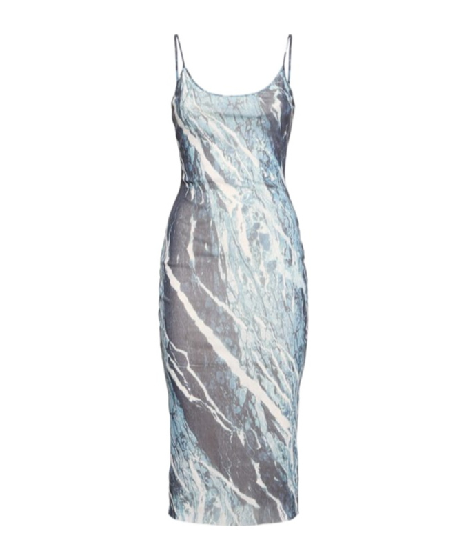 Roberto Cavalli Stretch Tulle Midi Dress