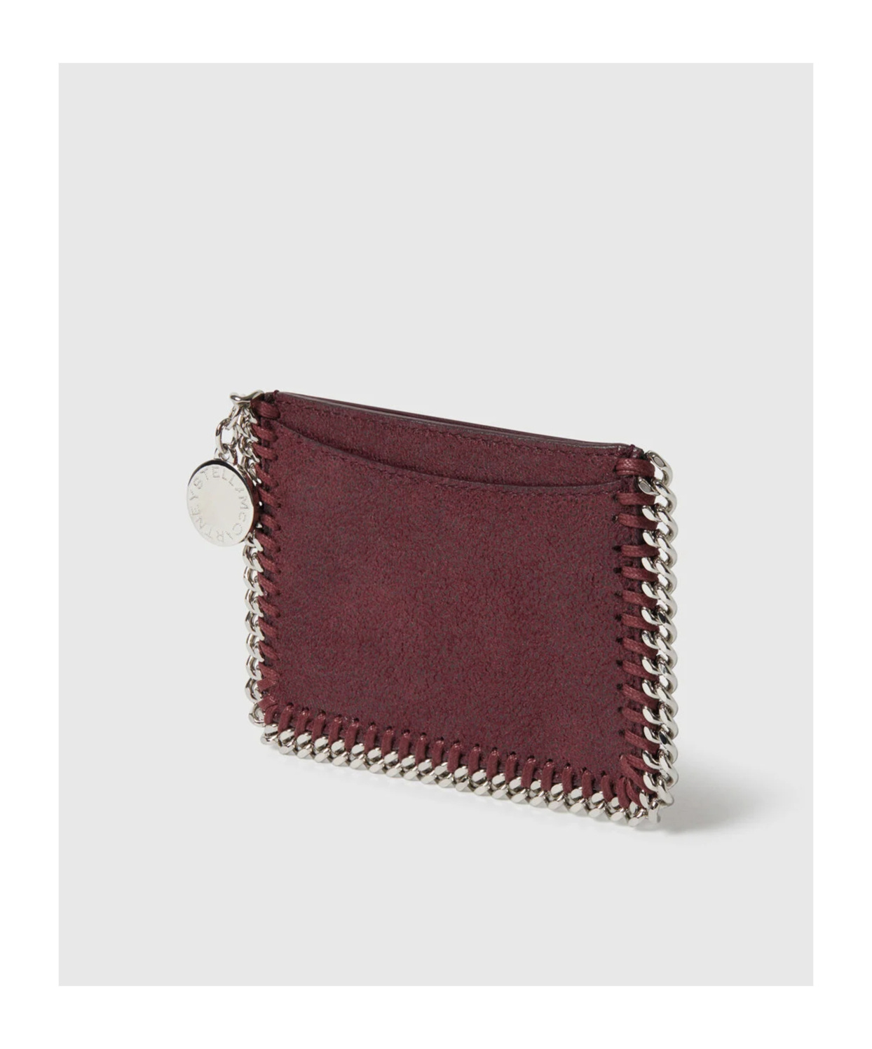 Stella Mccartney Falabella Slip Cardholder In Burgundy