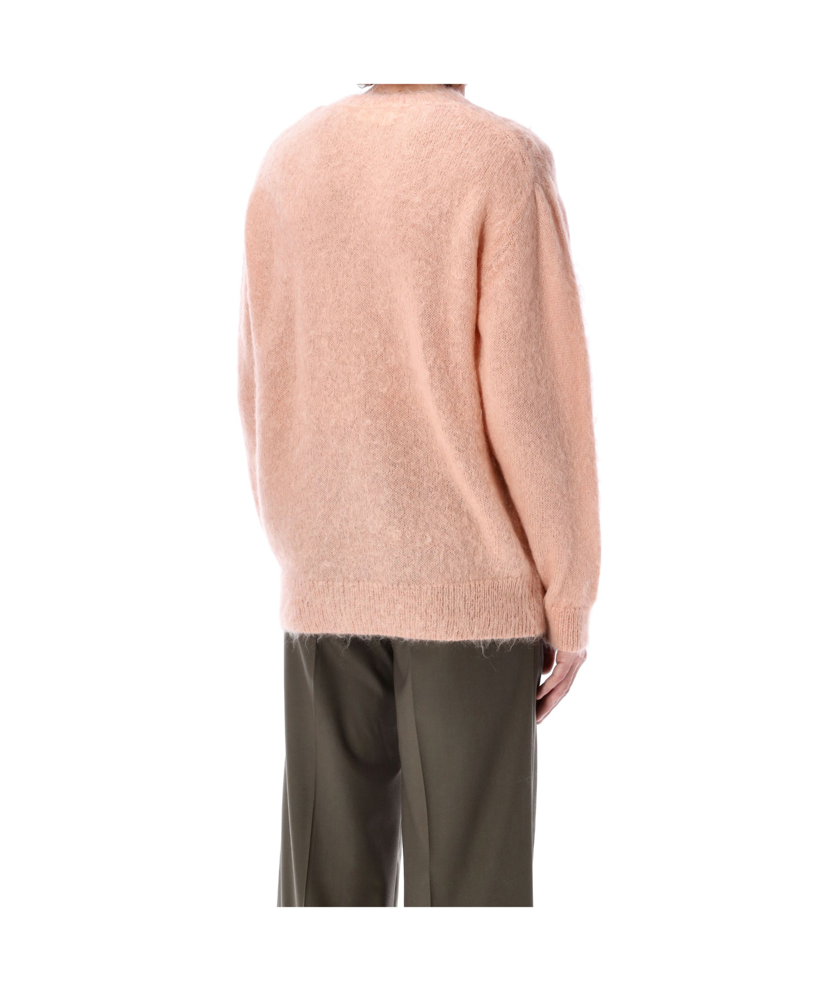 Auralee Pink Crewneck Sweater In Nude