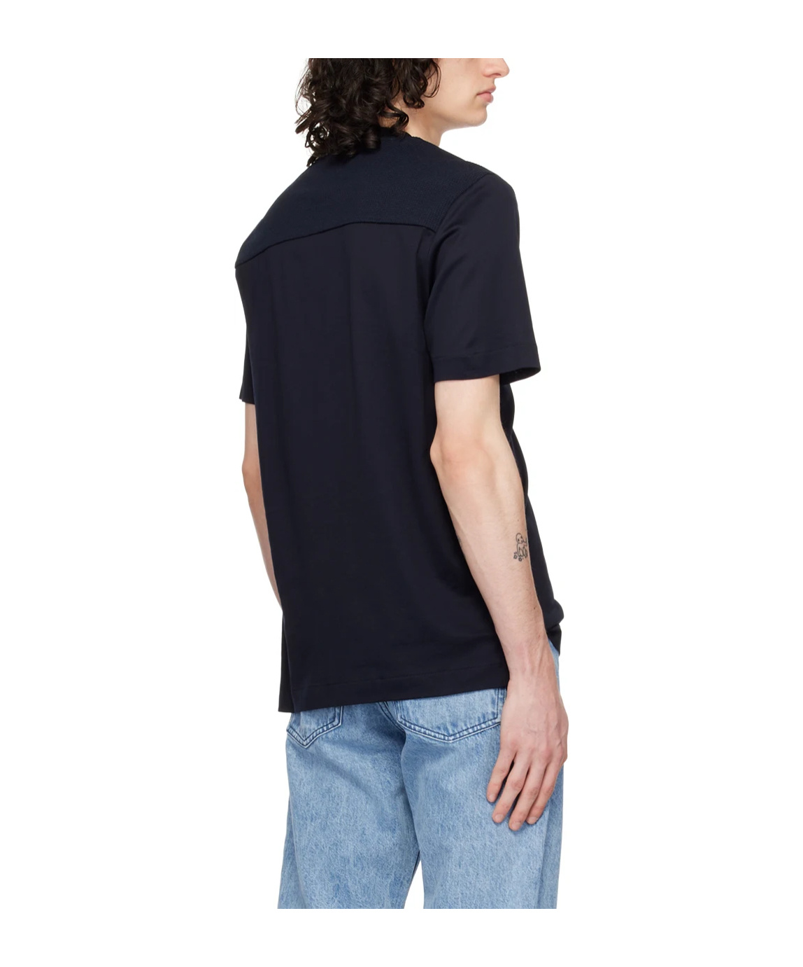 Hugo Boss Cotton-ripstop Regular-fit T-shirt With Plain Trims In Burgundy