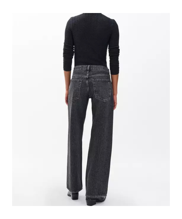 Rag & Bone Saige Straight Jeans In Black