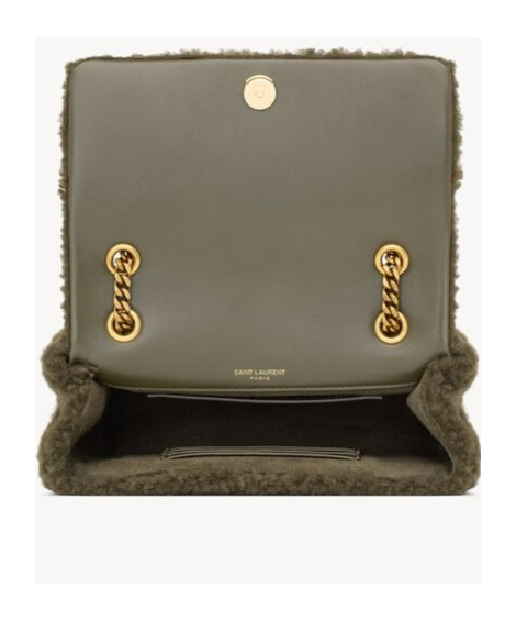 Saint Laurent Jamie Small Sheepskin Shoulder Bag In Green