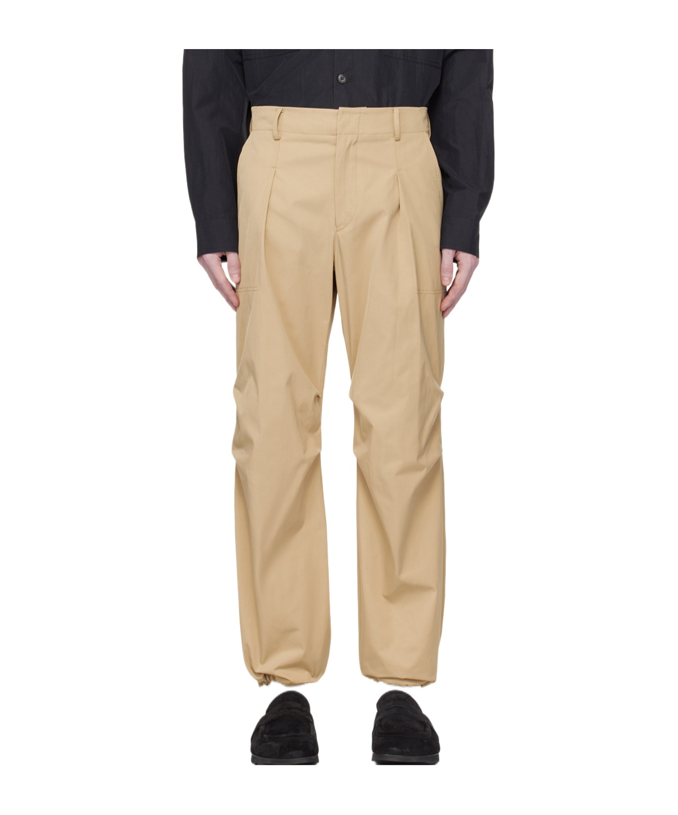 Le 17 Septembre Belt Ring Casual Pants In Brown