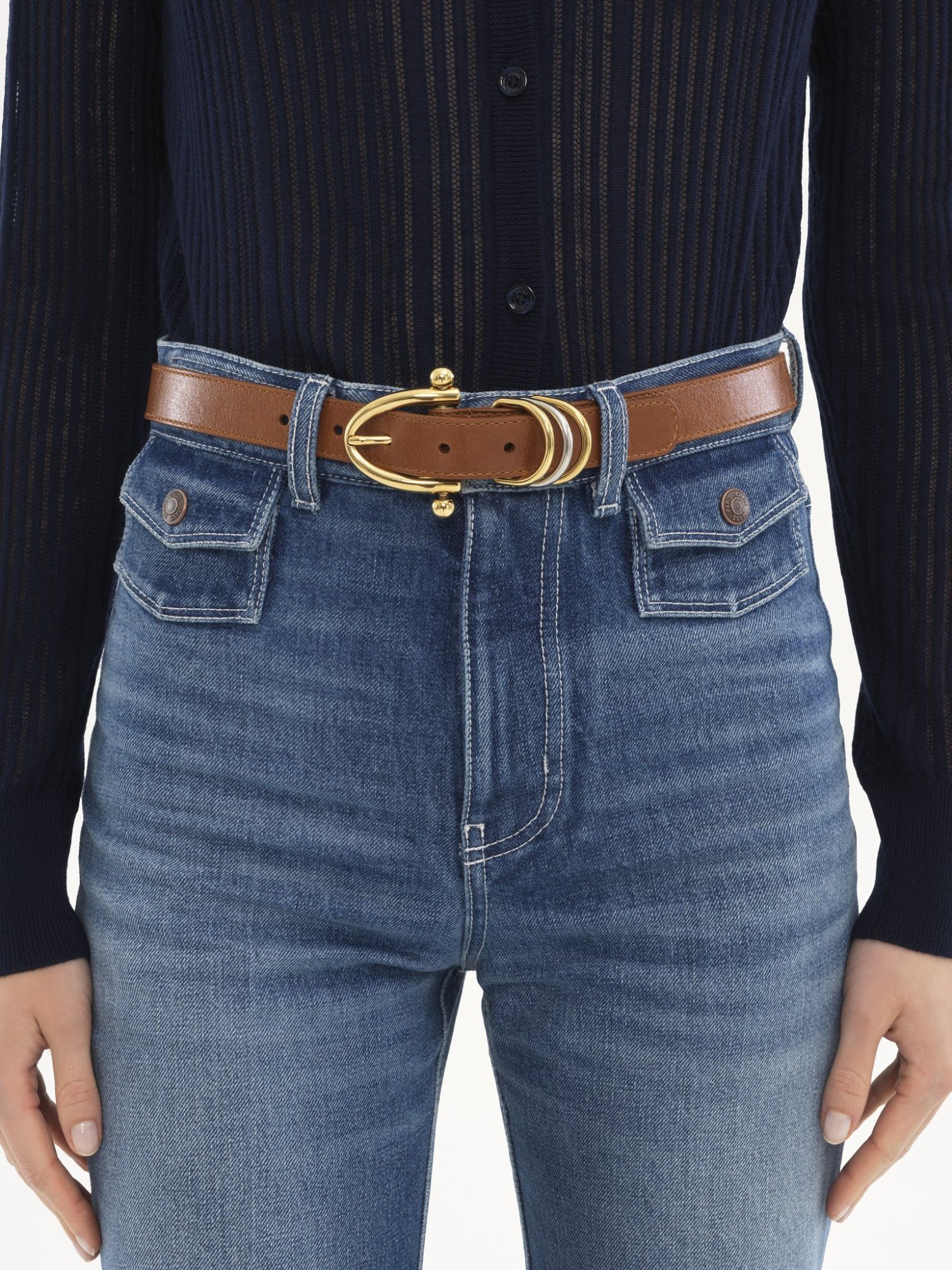 Chloé Adjustable Waist Belt In Brown