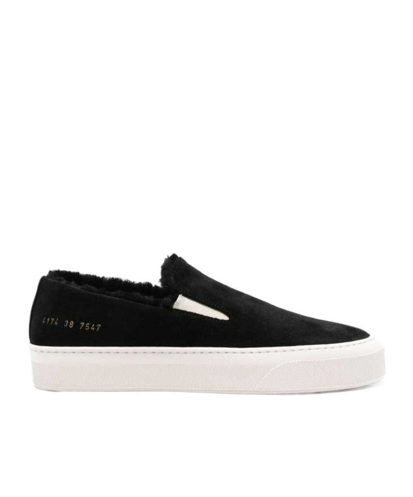 Common Projects Faux-shearling Loafers In Black
