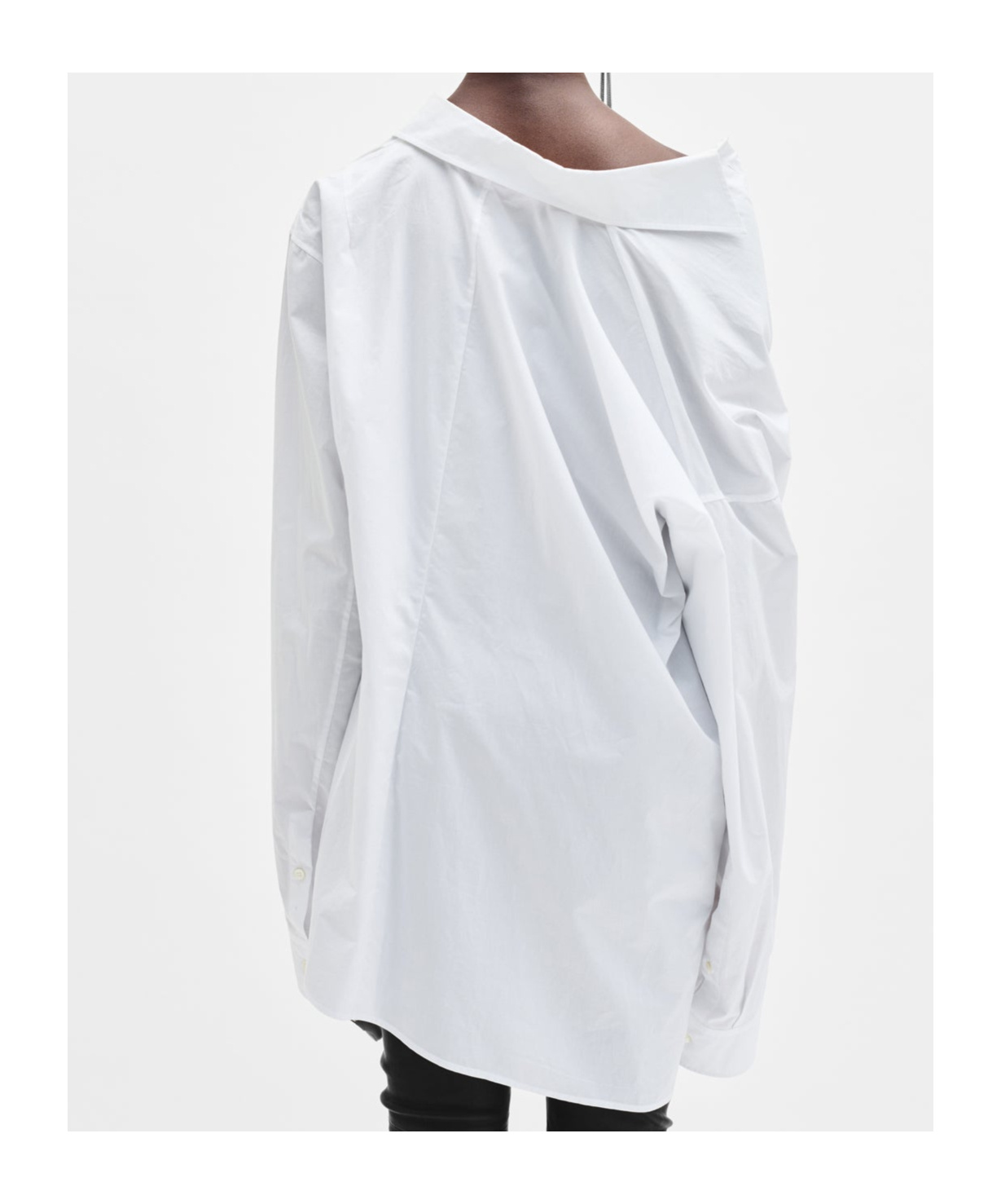 Ann Demeulemeester White Daria Drop Shoulder Shirt In White