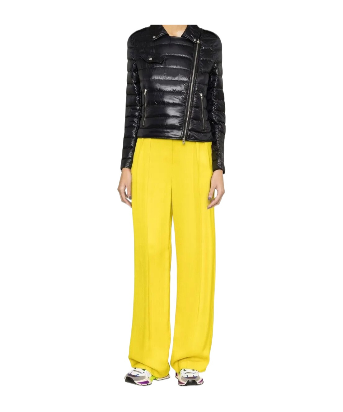 Herno Lightweight Biker Jacket With Diagonal Zip Closure In Black