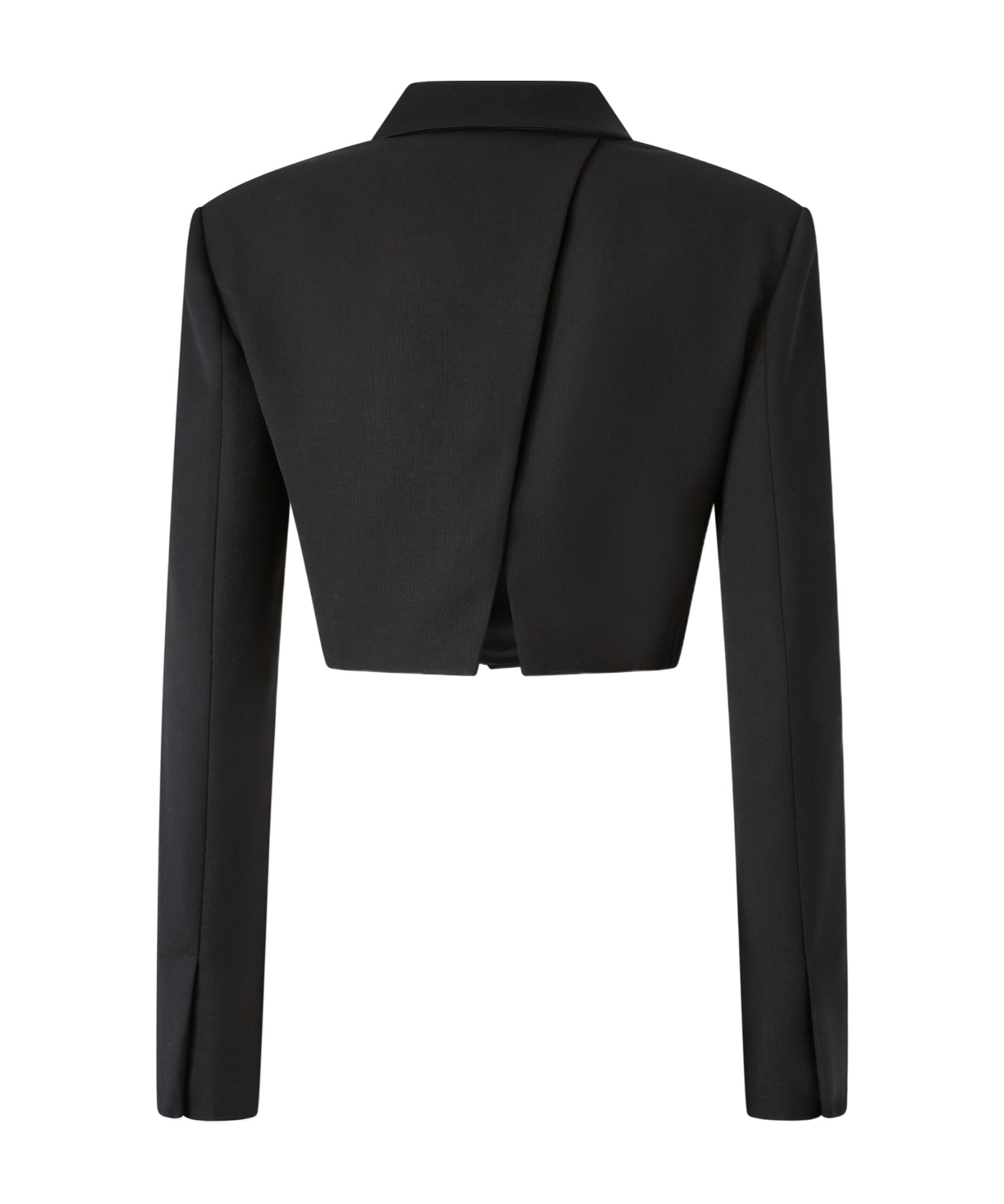 Pinko Spencer Short Jacket With Satin Lapels In Black