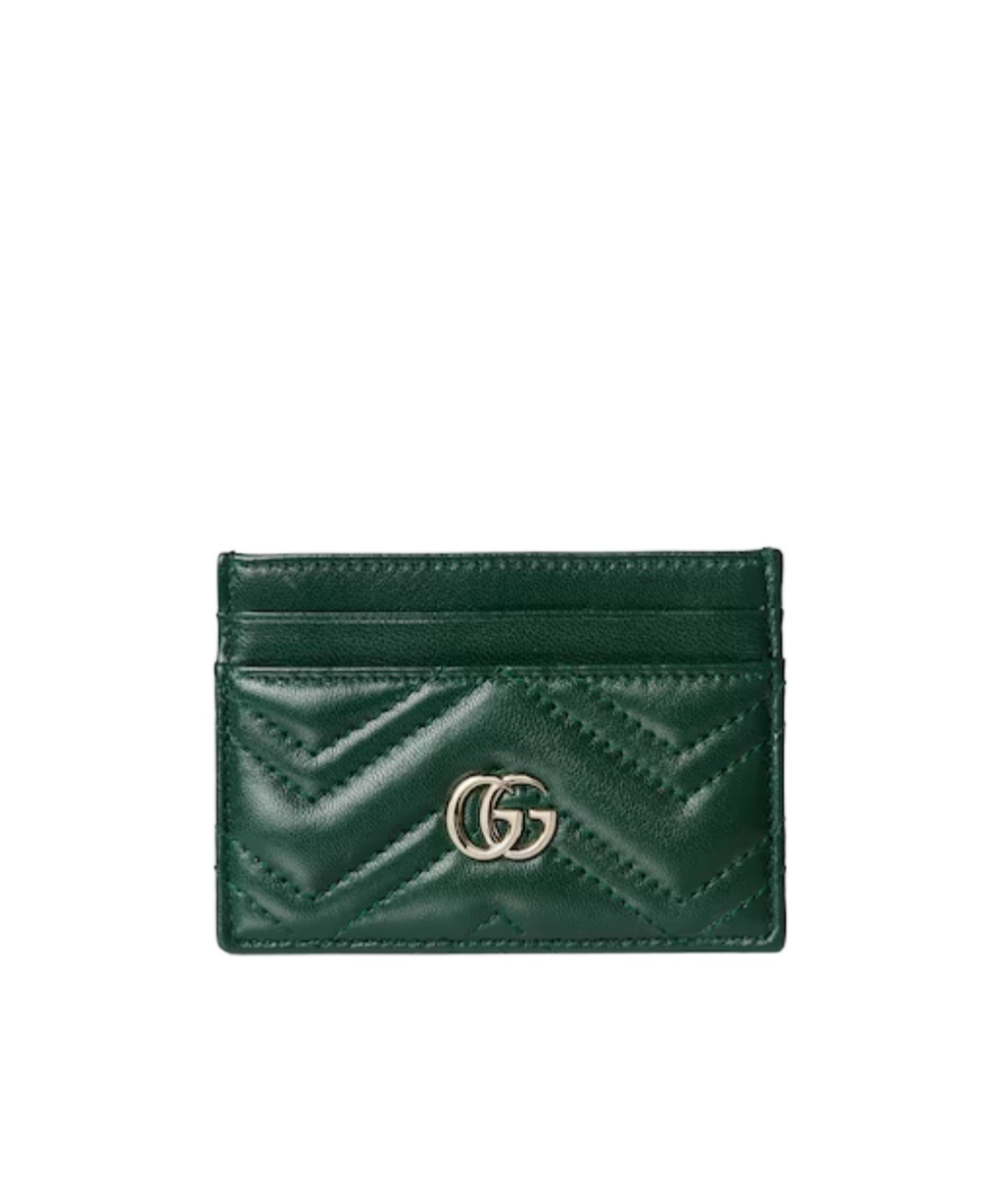 Gucci Gg Marmont Card Case In Green