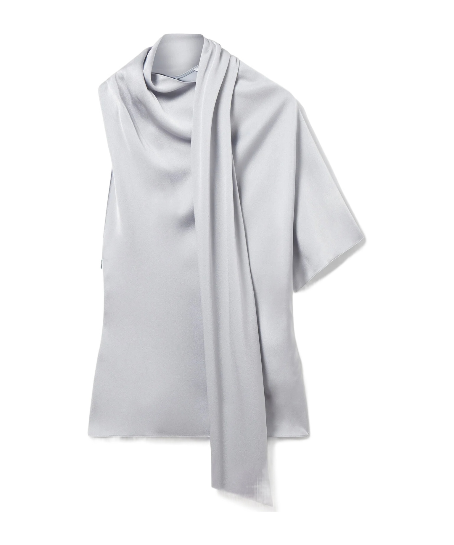 Stella Mccartney Draped Asymmetric Top In Blue