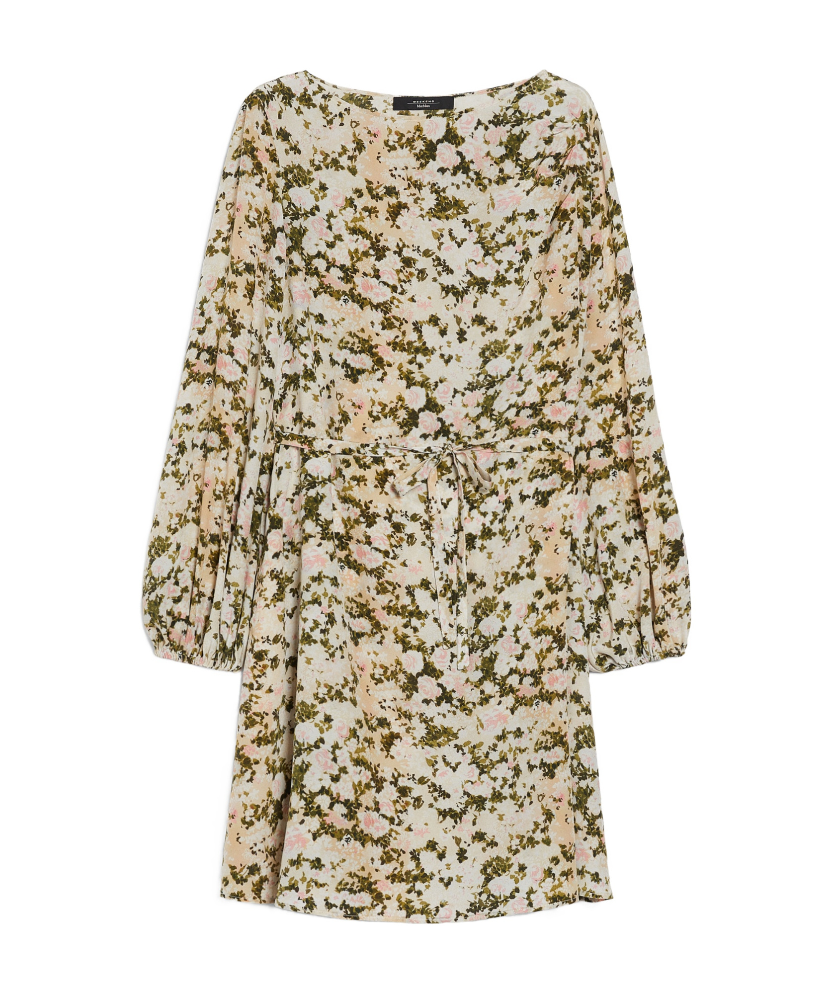 Weekend Max Mara Silk Crepe Chine Dress In Nude