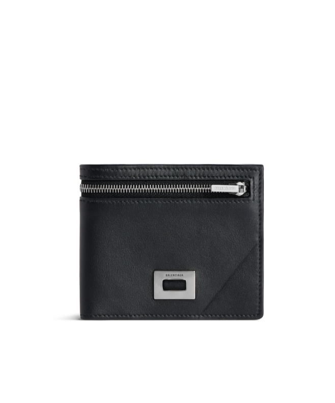 Balenciaga Rodeo Square Folding Wallet In Black