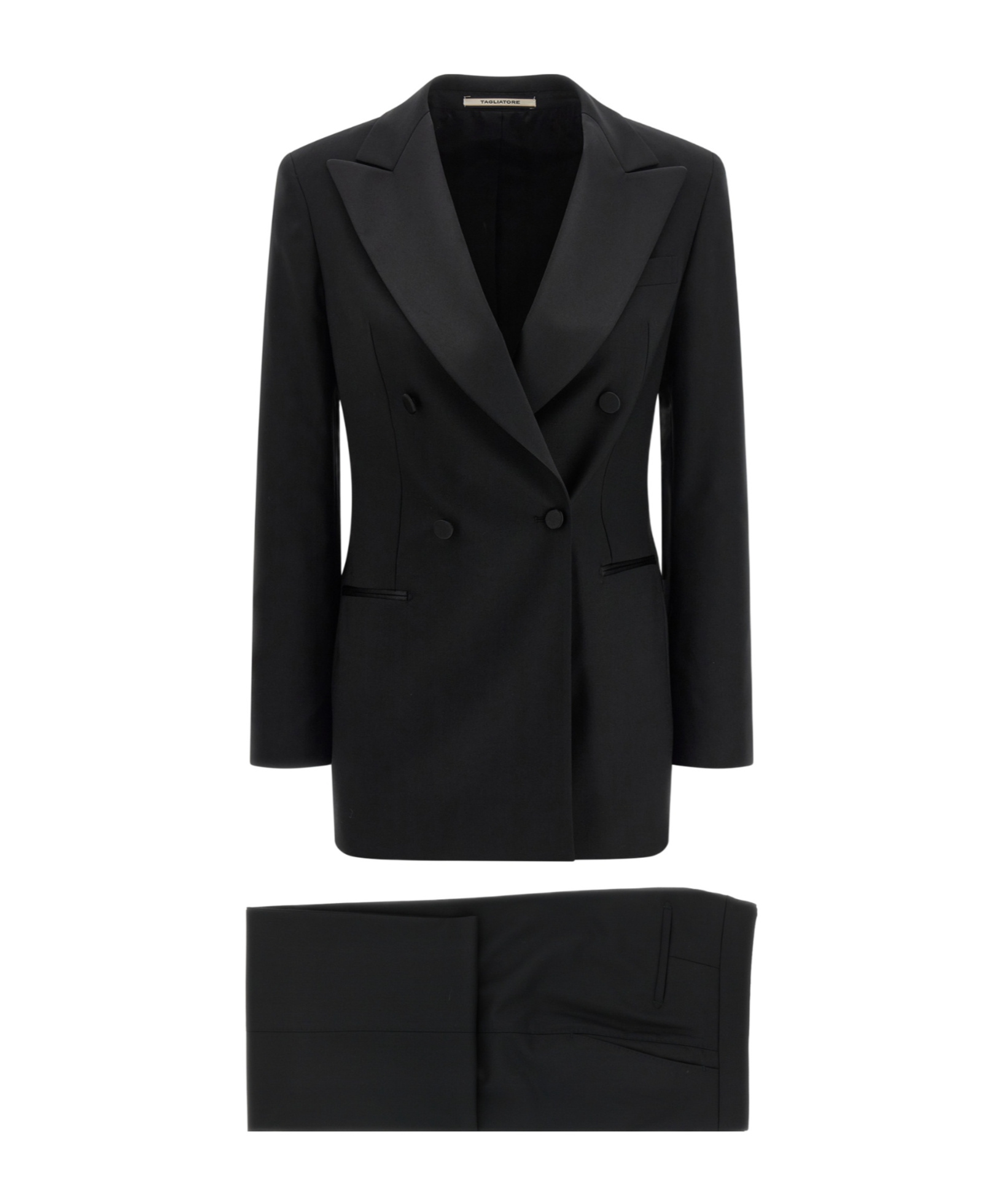 Tagliatore Long-sleeved Suit In Black