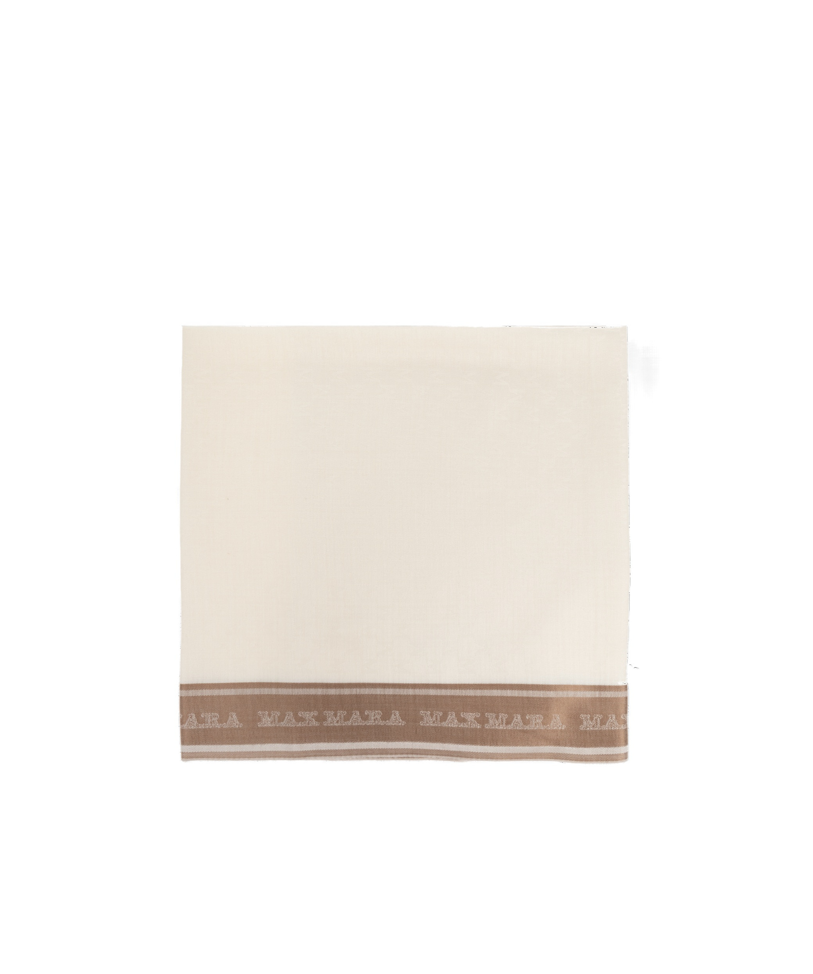 Max Mara Fringed Scarf In White