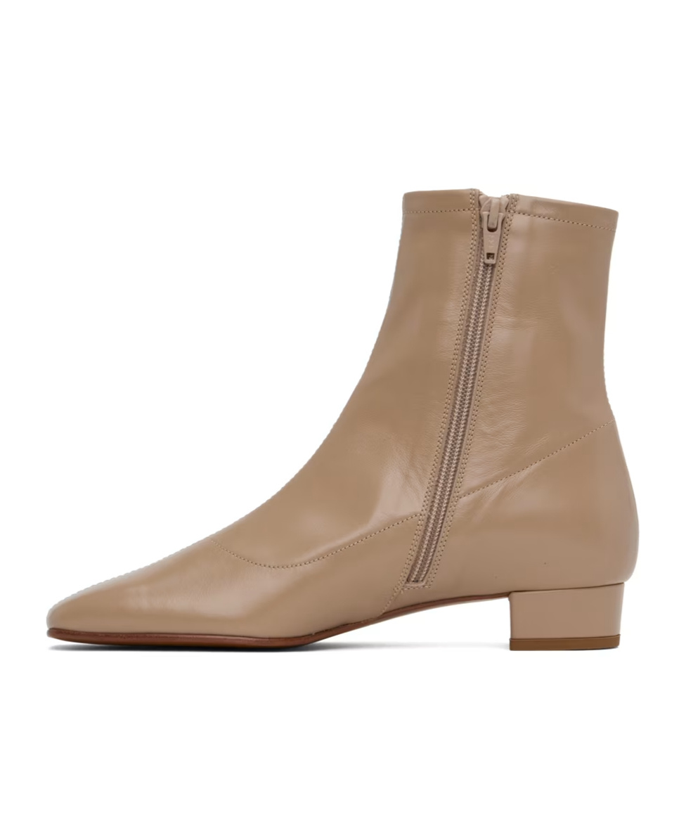 By Far Taupe Este Boots In Nude
