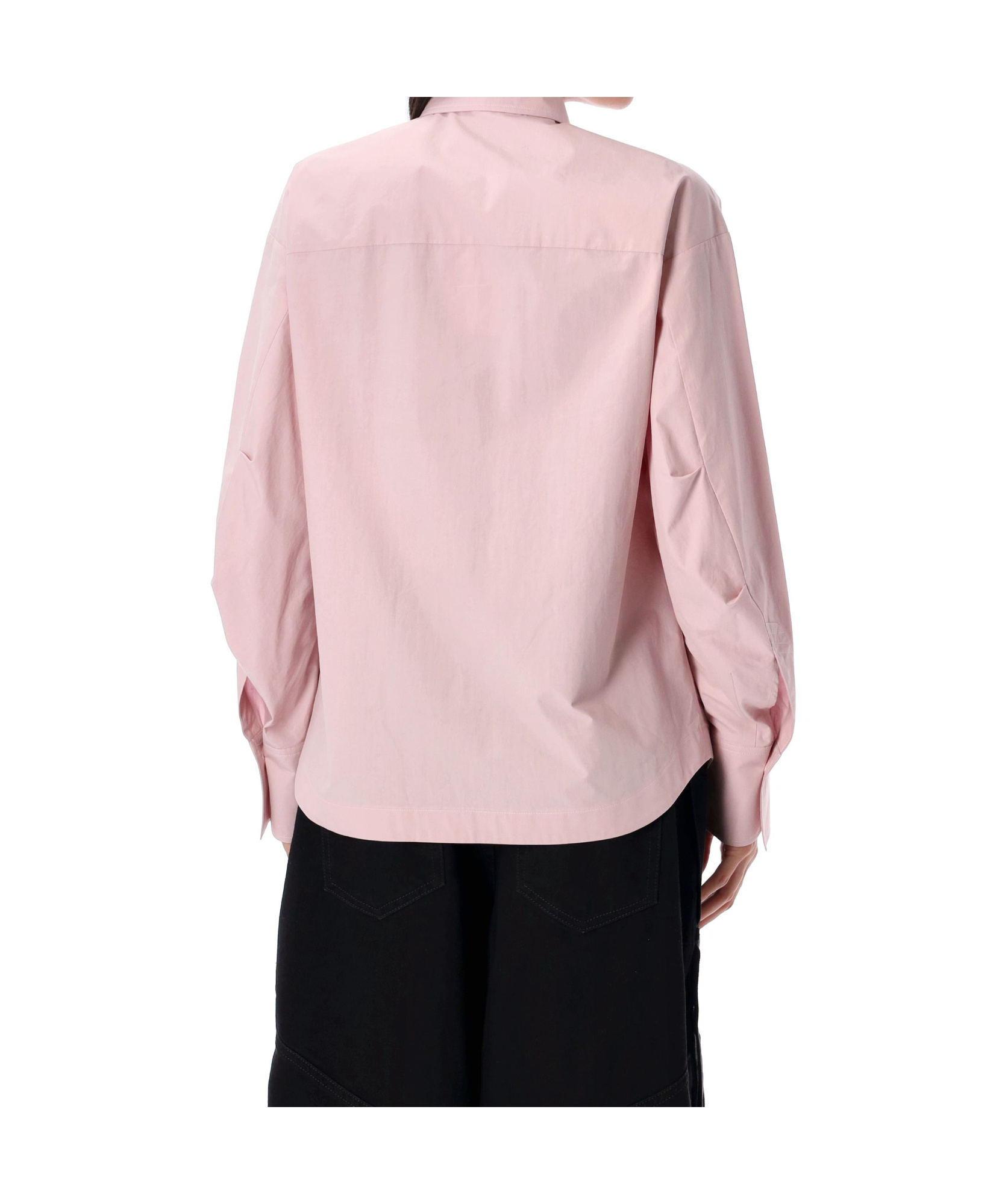 Attico Collared Neck Long Sleeves Shirt In Pink