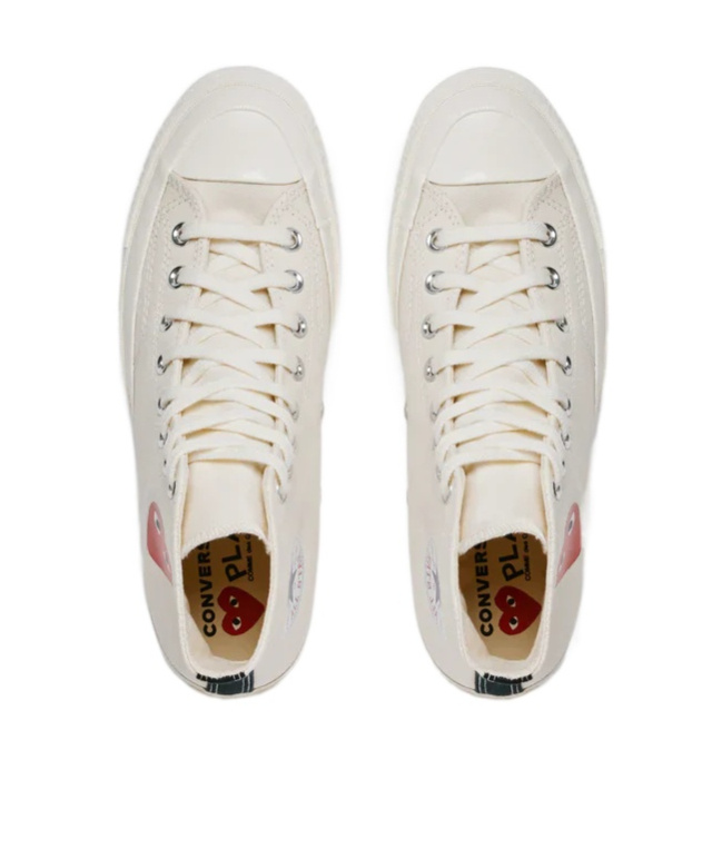 Shop Comme Des Garçons Play Converse In White