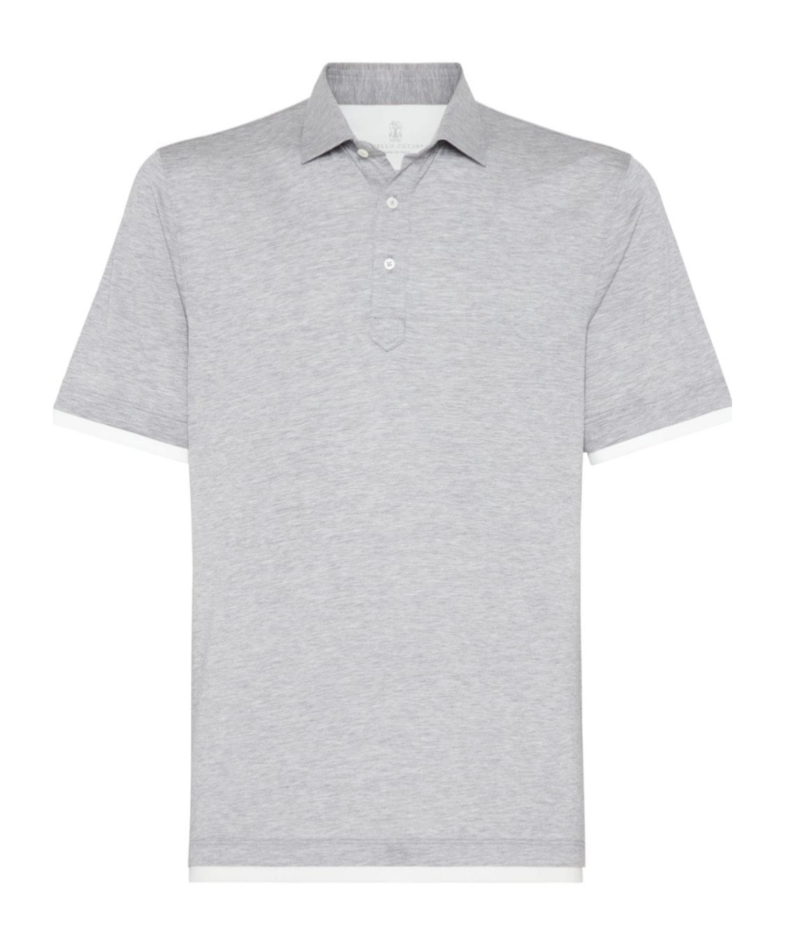 Brunello Cucinelli Layered Short-sleeved Polo Shirt In White