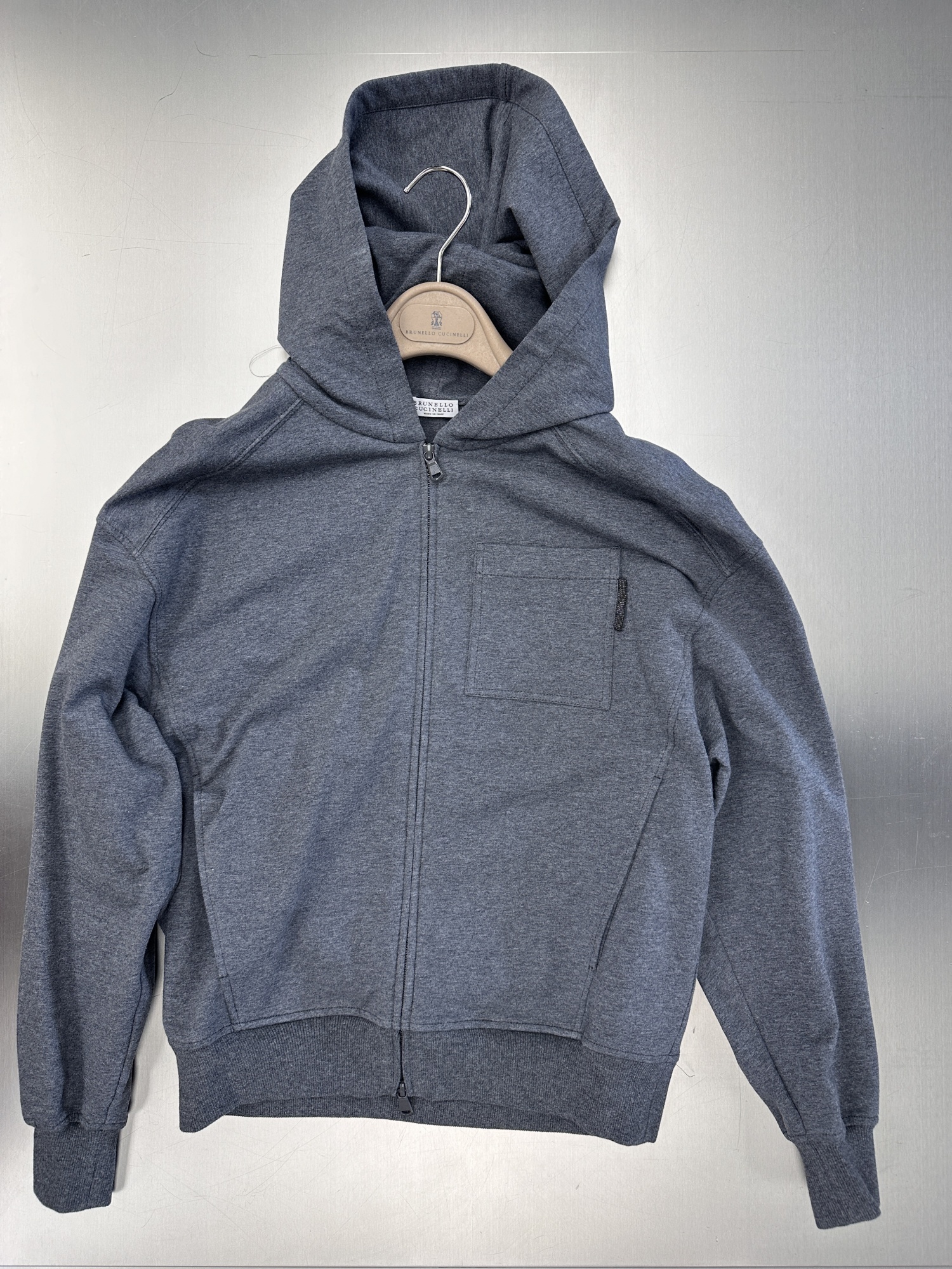 Brunello Cucinelli Long-sleeved Jacket In Gray