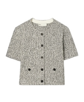 Tory Burch Cropped Tweed Cardigan