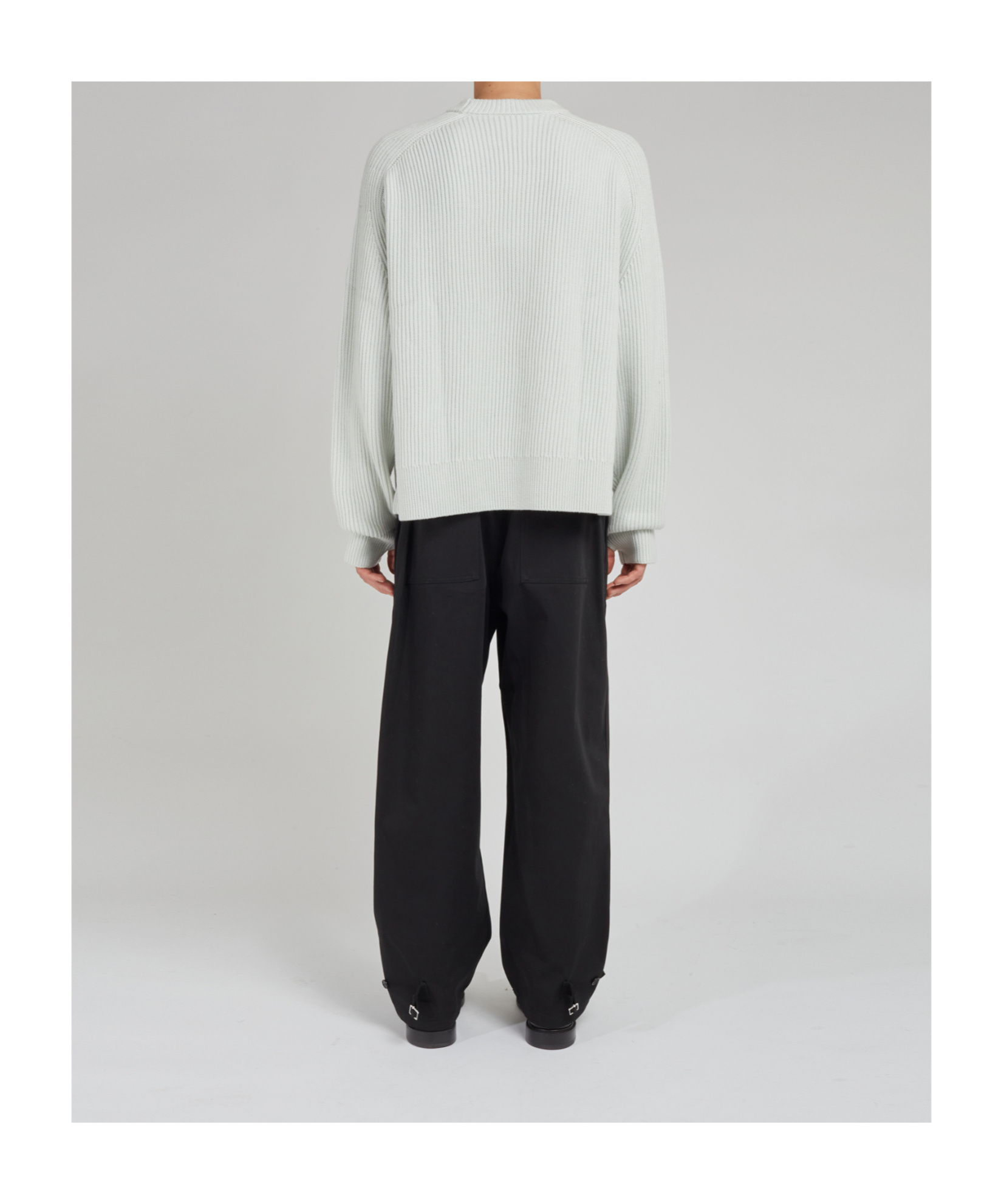 Studio Nicholson Crew Neck Sweater In White