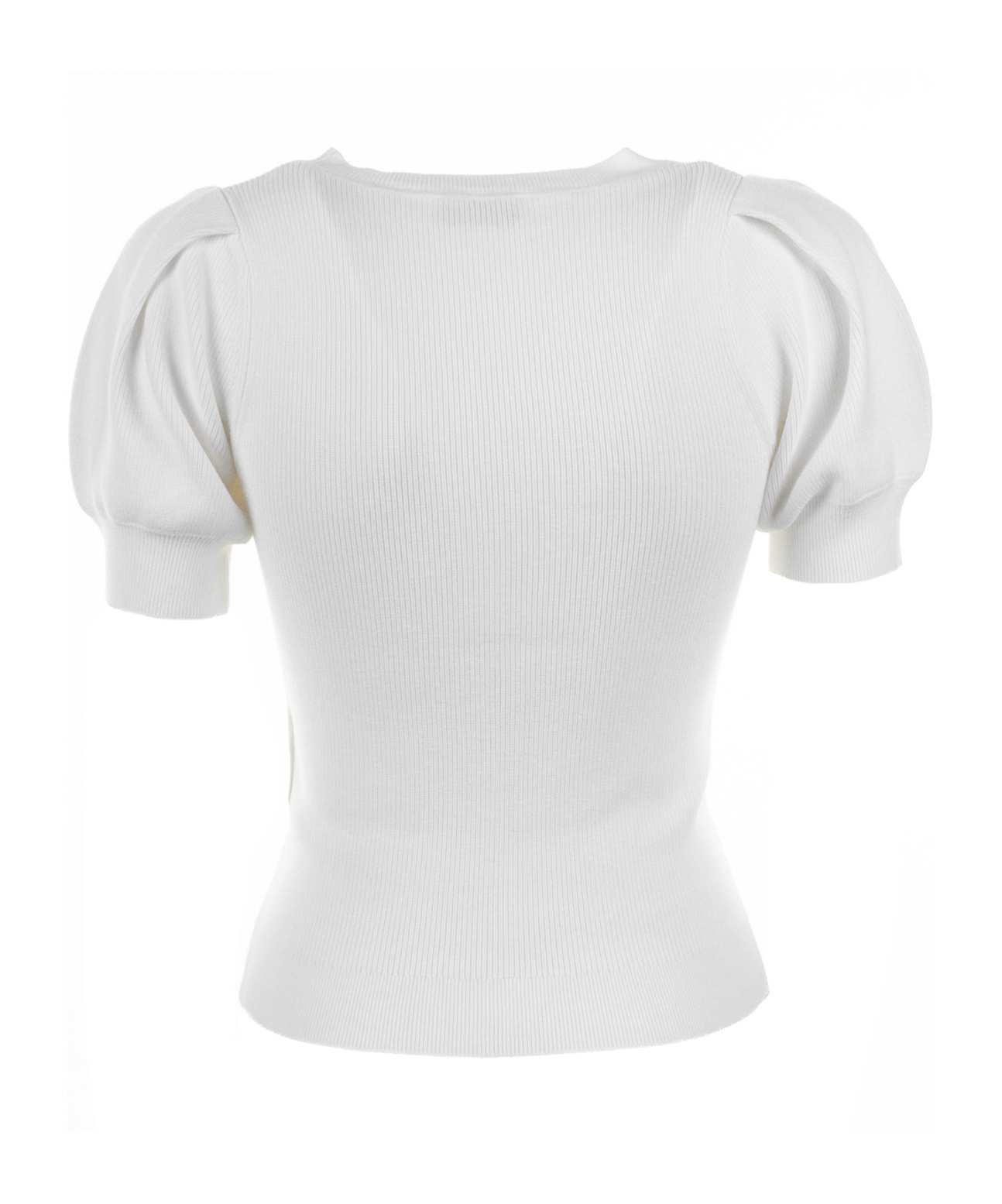 Shop Marella Short-sleeved Sweater In White