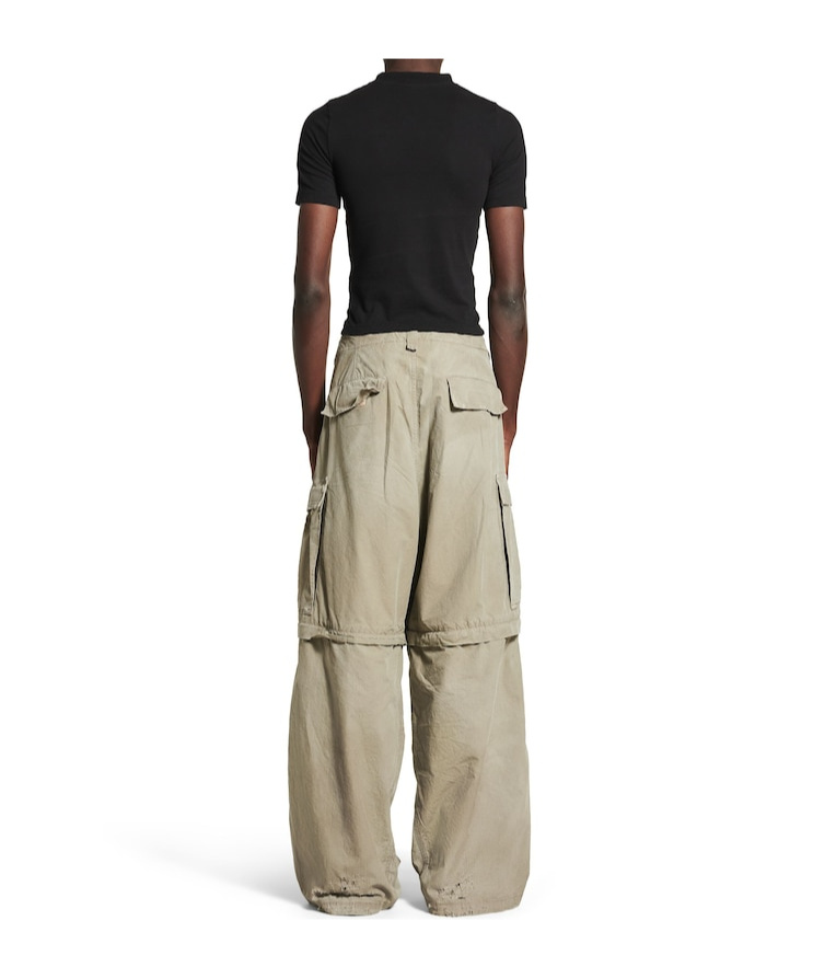Balenciaga Men's Large Cargo Pants In Dark Beige