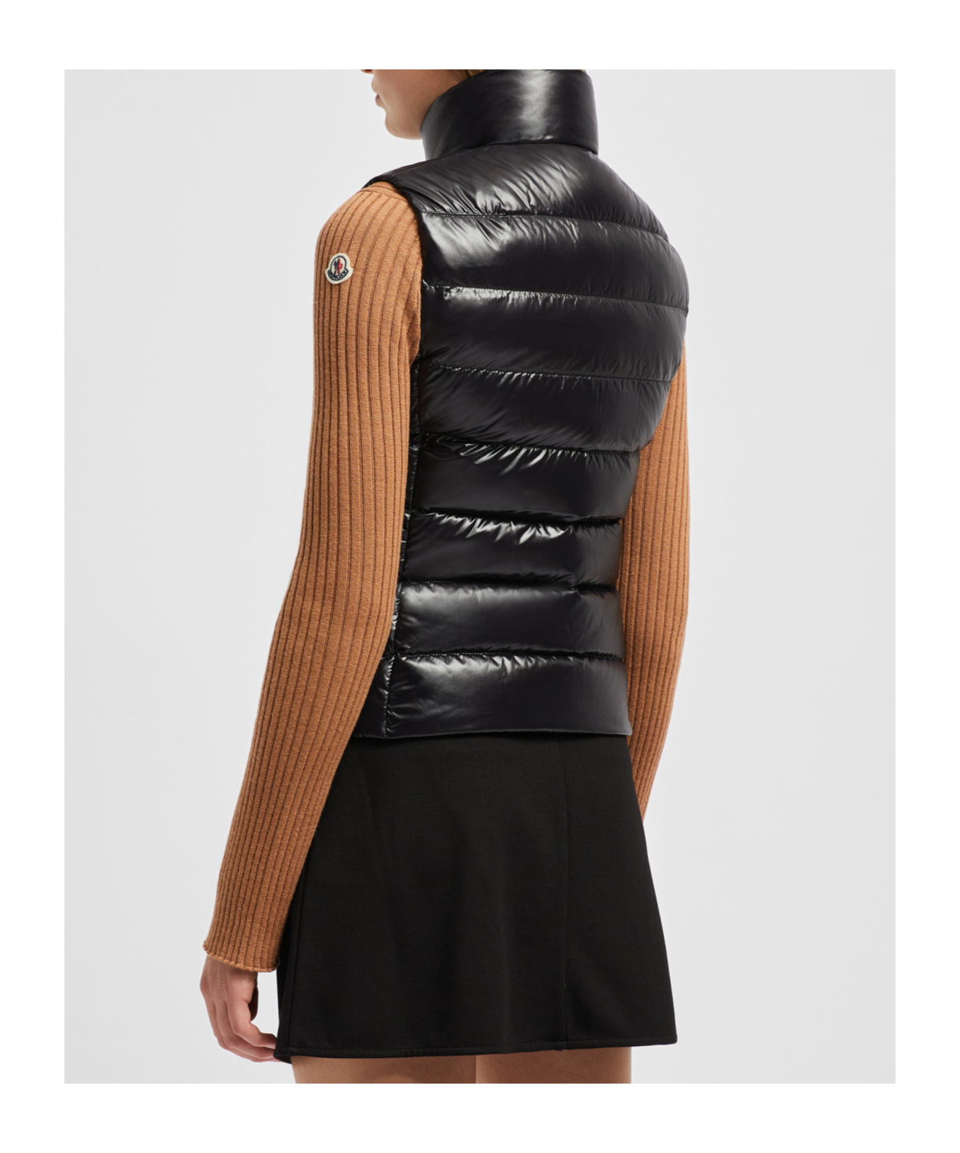 Shop Moncler Ghany Down Gilet In Black