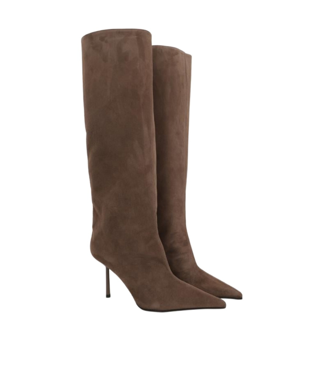 Le Silla Pointed-toe Suede Boots In Brown