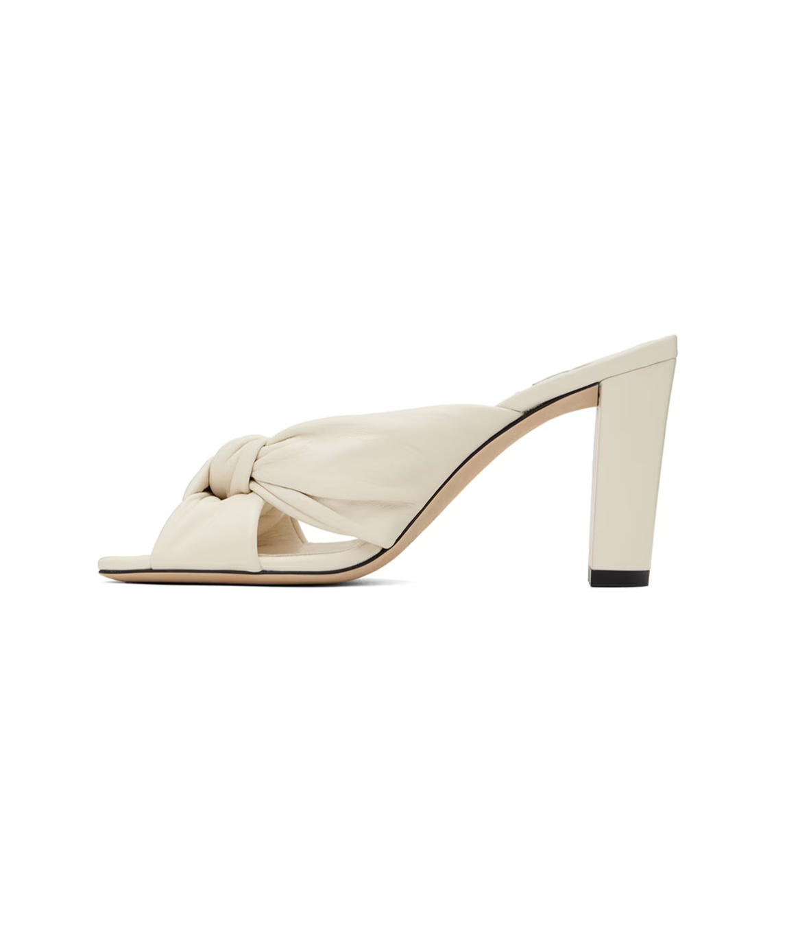 Jimmy Choo Square-headed High-heeled Sandals In White