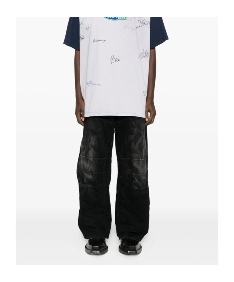 Balenciaga Belt Loop Jeans In Black