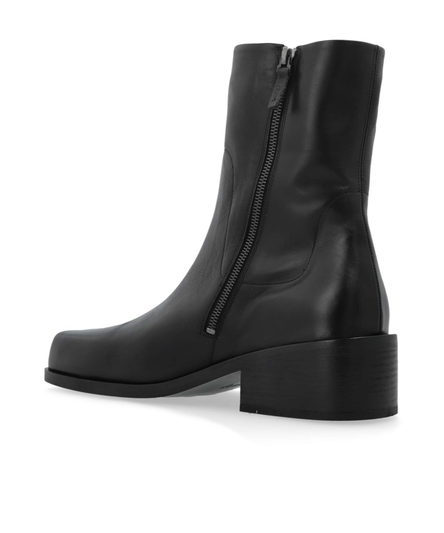 Marsèll Square Toe Zipped Boots In Black