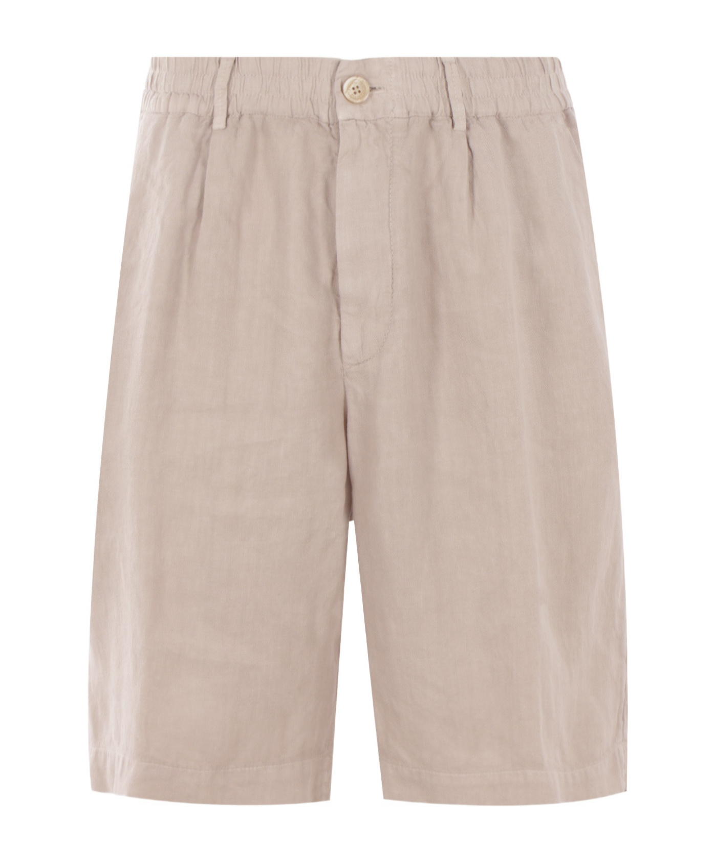 Brunello Cucinelli Elastic Waist Shorts In Nude