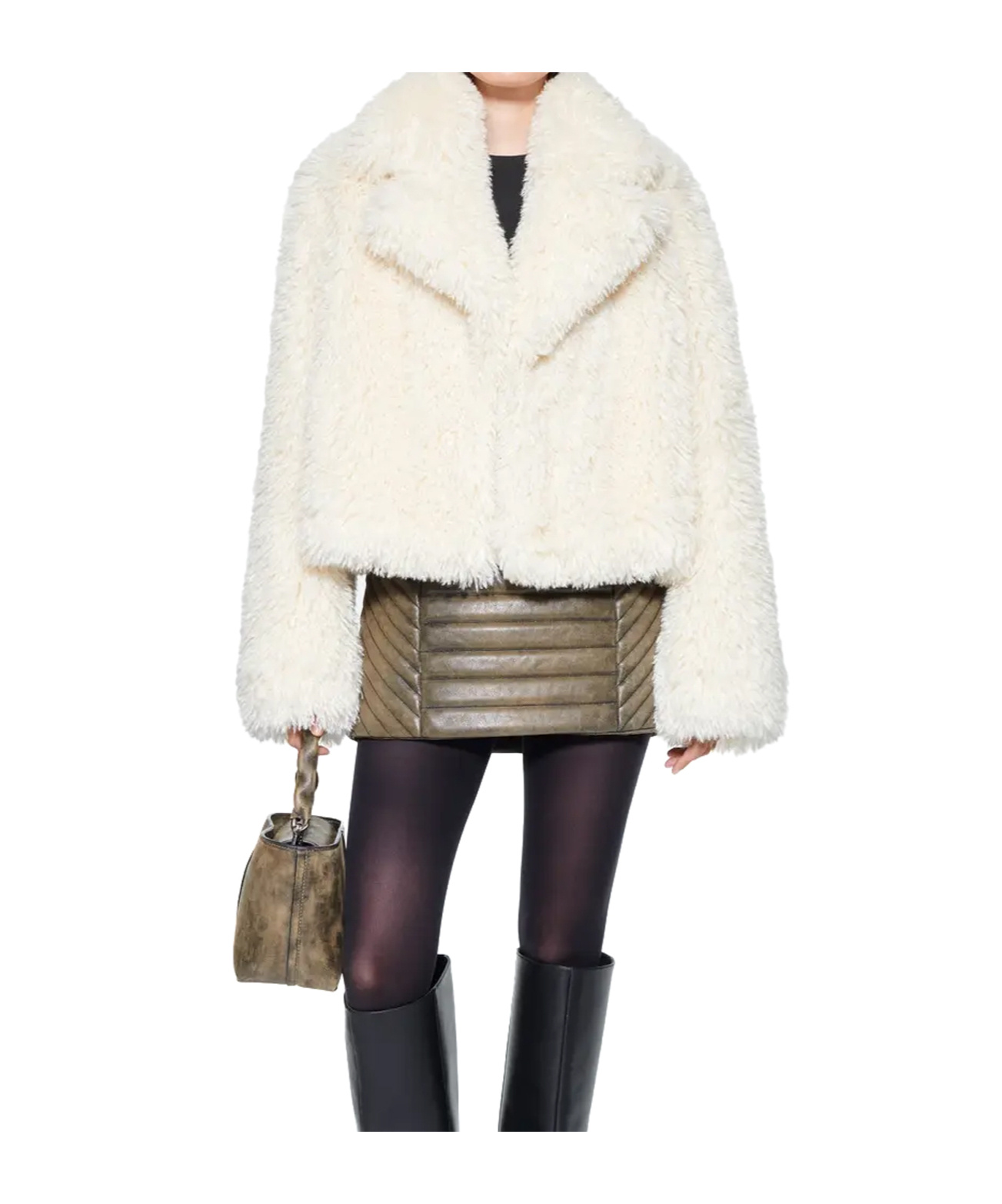 Shop Stand Studio Lapel Long-sleeved Casual Jacket In White