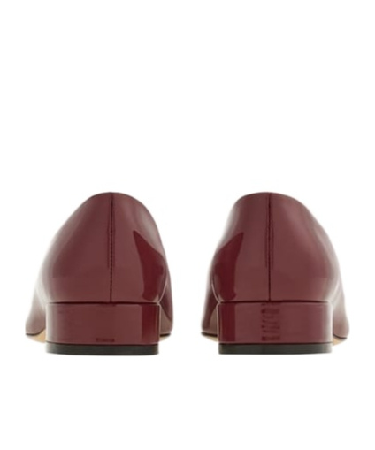Ferragamo New Vara Plate Ballerina Shoes In Red