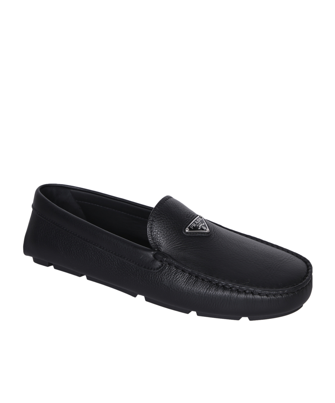 Prada Drive Leather Loafers In Black