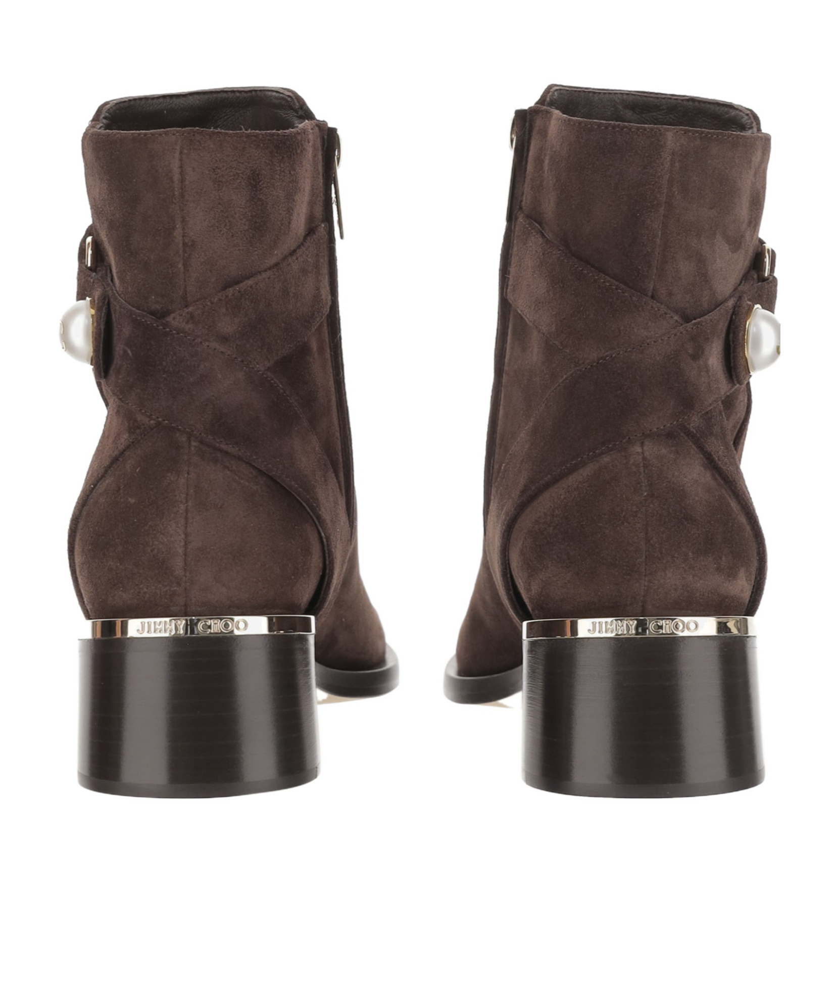 Jimmy Choo Noor 45 Suede Boots In Brown