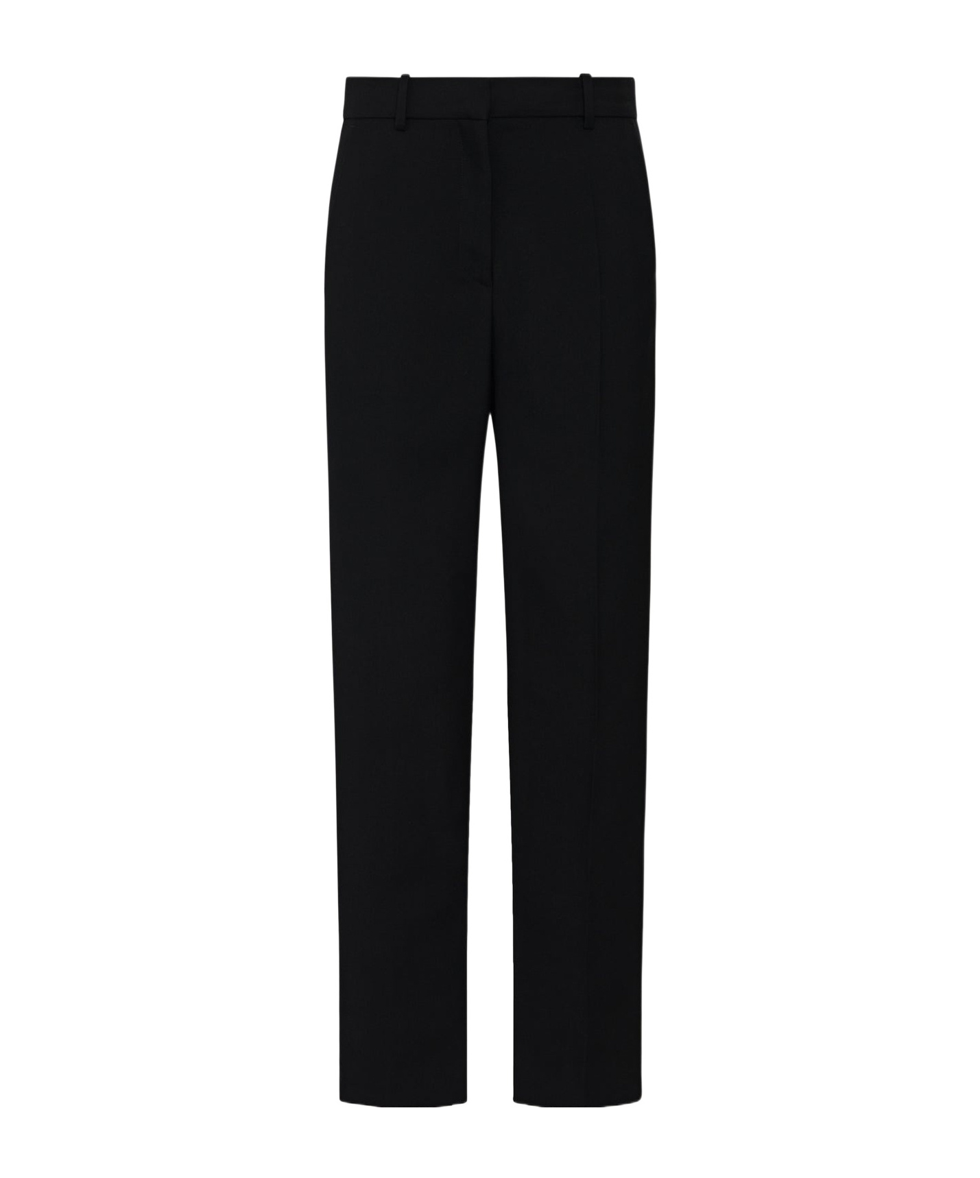Shop The Row Borgo Straight-leg Wool Trousers In Black