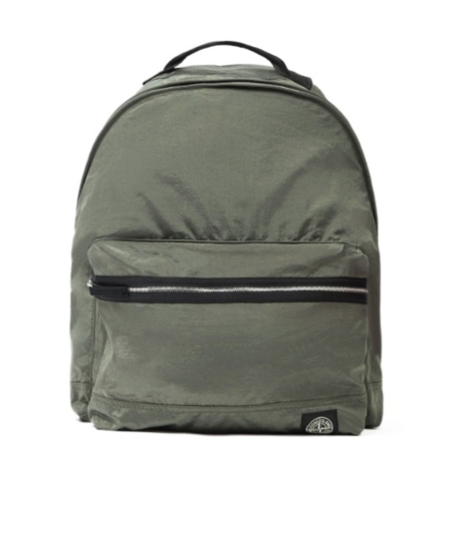 Stone Island Backpack With Front Pocket And Ripstop Lining In Green