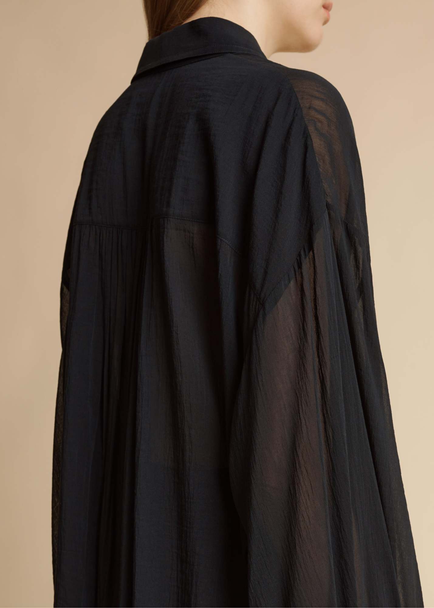 KHAITE KHAITE LONG-SLEEVED SHEER TOP