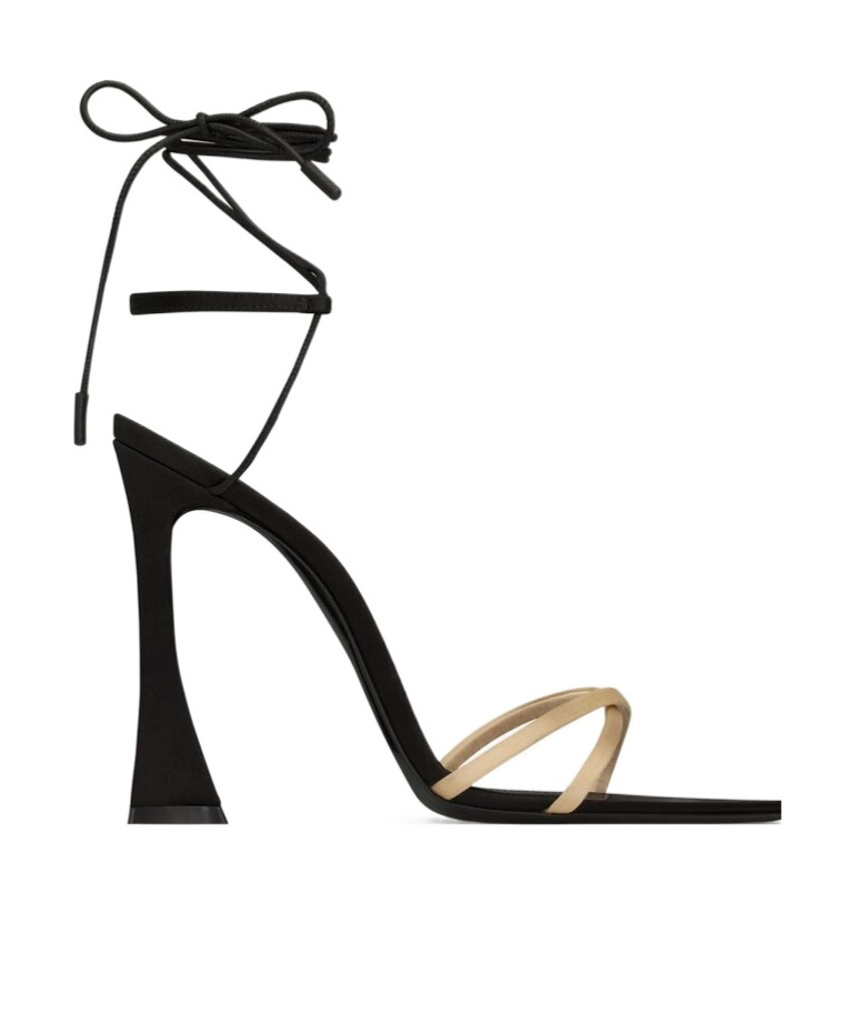 SAINT LAURENT LIZA SANDALS IN SATIN CREPE