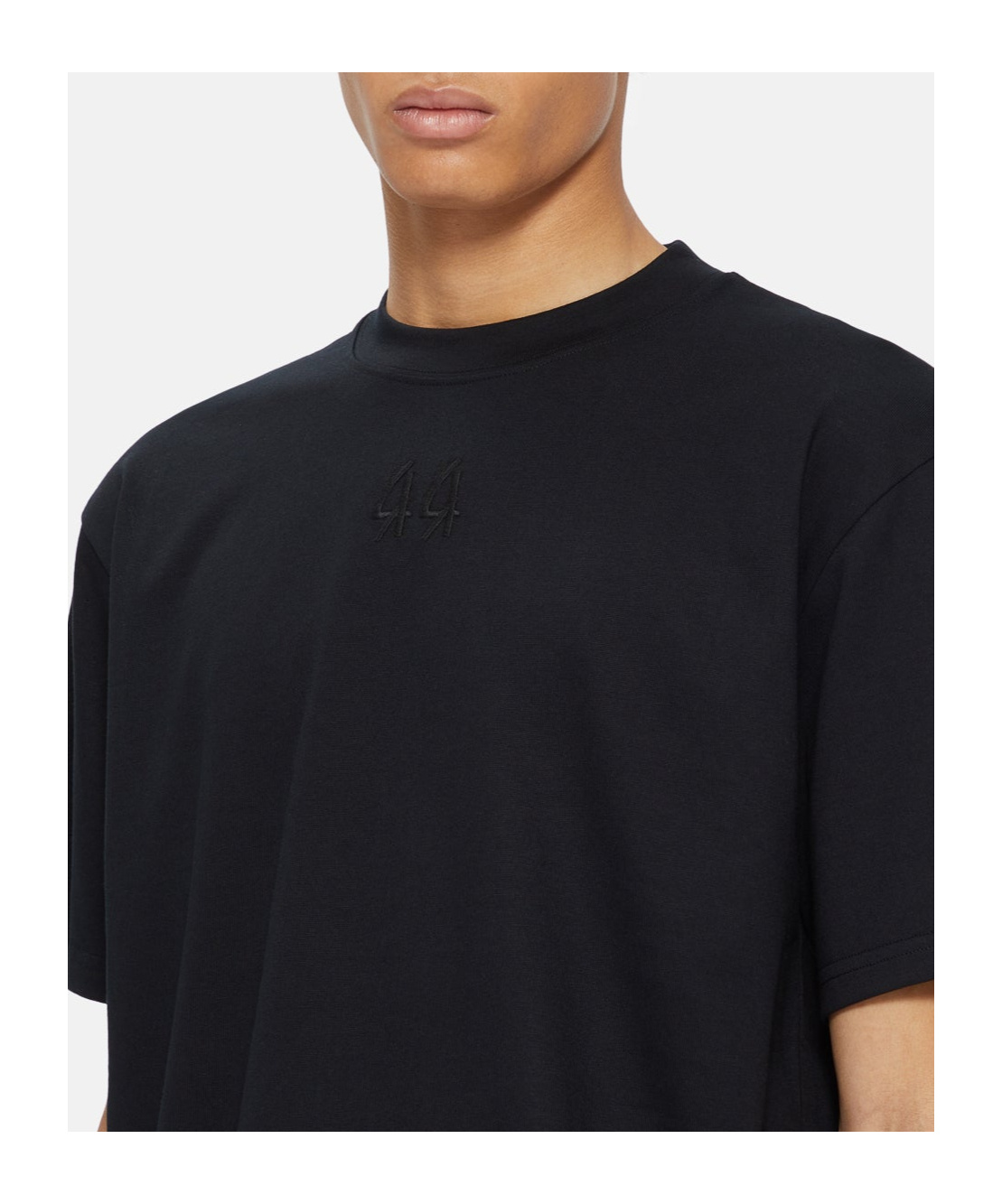 44 Label Group Patched Solid Risk T-shirt In Black