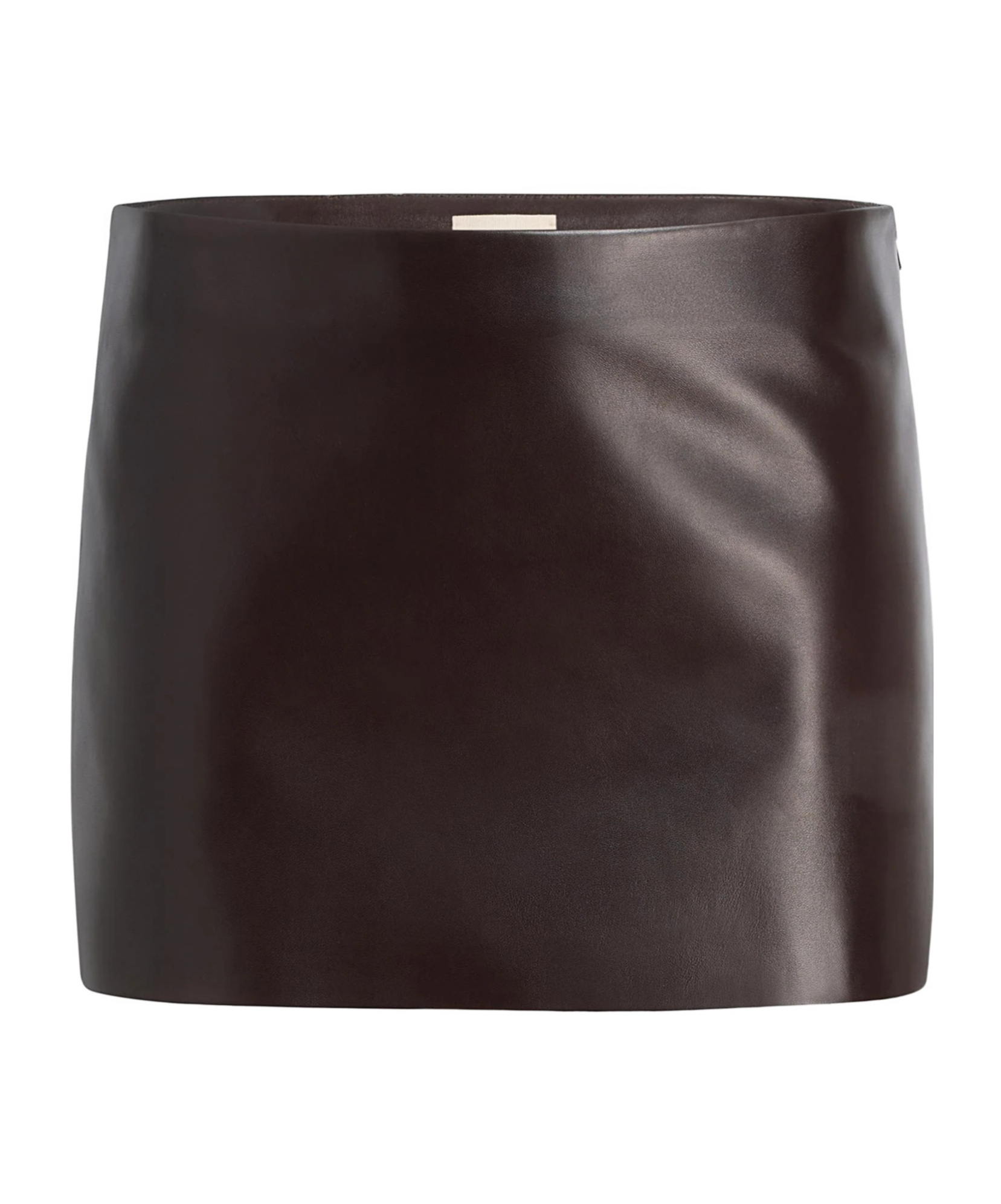 Khaite Jett Lambskin Mini Skirt In Burgundy